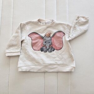Disney Cream and Pink Dumbo Sweatshirt